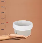 KELA-Koszyk na pieczywo S jasnoszary/biały Grana - 7