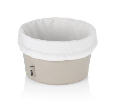 KELA-Koszyk na pieczywo S jasnoszary/biały Grana