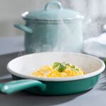 Garnek emaliowany z pokrywką WYSOKI 18cm 2,5L NATURE GREEN Riess - 4