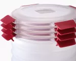 JJ-Zestaw 4 pojemników 1l okrągłych Nest Lock - 2