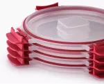 JJ-Zestaw 4 pojemników 1l okrągłych Nest Lock - 3