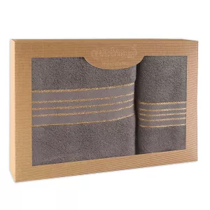 Ręcznik D Bawełna 100% Tiwano Grafit (P) 50x90+70x140 kpl.