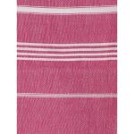 Ręcznik bawełniany hammam fuksja/biały 170x100 cm Ottomania - 2