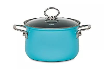 Garnek ceramiczny niebieski Riess Kristallblau 6 l