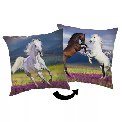 Poduszka poliester 40x40 Koniki