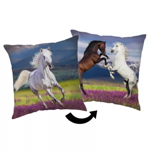 Poduszka poliester 40x40 Koniki