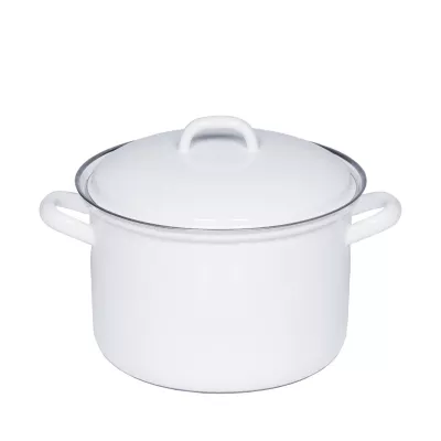 Garnek emaliowany 3,5l biały Riess Classic