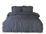 Pościel bawełniana NATURAL GREY/160x200(P) STONEWASHED - 2